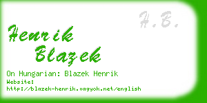 henrik blazek business card